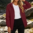 thumbnail image 5 of WRKEKC Windbreaker Jackets for Women Solid Color Long Sleeve Zip Up Hooded Waterproof Windproof Rain Coat with Pockets, 5 of 6