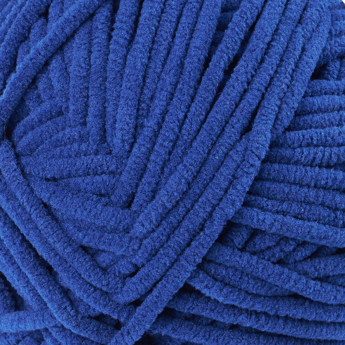 CBC Perfectly Posh Chenille Yarn for Knitting, Crocheting and Amigurumi - 6 Pack (7 oz / 200 g, 233 yards Each Skein), Blueberry, Gauge 5 Bulky