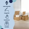thumbnail image 3 of happimess BSK2006A-3SET Brooks Classic Farmhouse Woven Hyacinth Rectangular Storage Baskets with Lids and Handles, Natural (Set of 3), 3 of 7