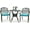 Ocean Blue, variant on VIVIJASON 3-Piece Patio Furniture Dining Set, All-Weather Cast Aluminum Outdoor Bistro Set, Include 2 Chairs and 31" Round Table w/Umbrella Hole for Balcony, Lawn, Garden, Backyard