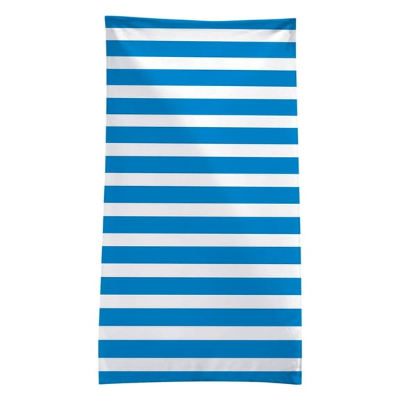 Guanhe Plush Oversized Beach Towel, Blue Large Microfiber Thick 30x60inch Striped Pool Towels, Fluffy Summer Swimming Towel for Adults Mens Womens
