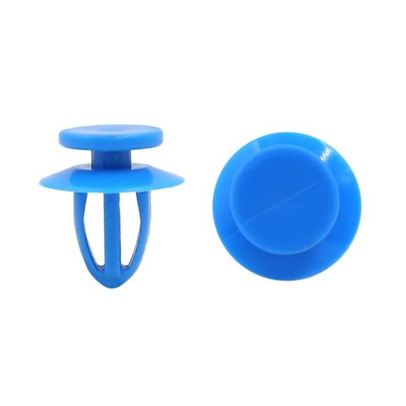 Unique Bargains 20Pcs Blue Plastic Rivets Bumper Fender Door Push in Retainer Clip 9mm for Car
