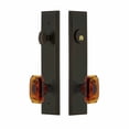 thumbnail image 5 of Grandeur Carr  Tall Plate Single Cylinder One Piece Knobset with Baguette Knob, 5 of 6