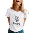 thumbnail image 1 of TSADFHJI Womens Shirts Xxl Womens Spring Printed Short Sleeve O Neck T Shirt Top, 1 of 5