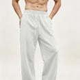 thumbnail image 5 of Sweatpants for Men Fleece Lined Open Hem Straight Leg Athletic Joggers Baggy Sweatpant Open Leg Athletic Jogger Trouser Track Pants Sports Pants, 5 of 7