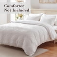 thumbnail image 4 of EMME Duvet Cover Set Microfiber, Tufted Twin Duvet Cover Set, Boho Bedding Sets for All Seasons, 2 Pieces Embroidery Chic Duvet Cover Full, 1 Duvet Cover + 1 Pillowcase (White, Twin), 4 of 7