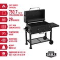thumbnail image 4 of Expert Grill Charcoal Grill, 32 Inch Heavy Duty Charcoal Grill with Wheels, Black, 4 of 14