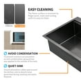 thumbnail image 6 of Gunmetal Black Stainless Steel 32 in. 18G Single Bowl Dual Mount Workstation Kitchen Sink with Black Spring Neck Faucet, 6 of 8