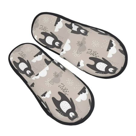 

House Slippers for Women Men - Cartoon bear brown Soft House Shoes Fuzzy Slippers Lightweight Slip-On Cozy House Slippers for Woman Indoor Outdoor