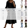 thumbnail image 2 of Dvprdro Ruffle Collar 3/4 Sleeve A Line Midi Dress for Women Loose Fit Solid Color Casual Summer, 2 of 8