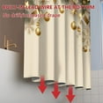 thumbnail image 3 of Gold Christmas Shower Curtain with Hooks Green Pine Leaves and Golden Xmas Balls Stars Snowflakes Classic Design Print Shower Curtain for Bathroom Home Decorative, 72x72 Inch, 3 of 6
