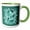 Green/White, variant on 3drose, Dove with Celtic Peace Text in Teal Tones, 15oz Mug