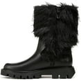 thumbnail image 3 of Franco Sarto Women's Brina Mid Calf Lug Bottom Boot Black Fur 8.5M, 3 of 5