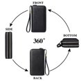 thumbnail image 4 of Monedero pequeño CHAO con bloqueo RFID tarjetero cartera plegable de cuero 32 ranuras, 4 of 5