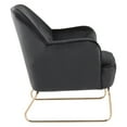 thumbnail image 6 of Daniella Contemporary Accent Chair in Gold Metal and Black Velvet by LumiSource, 6 of 11