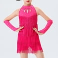 thumbnail image 3 of Uxgjfwu Teen Girls Performance Dress Dance Sequins Dress Outfit Tassel Tight Dresses Performance Wear, 3 of 4