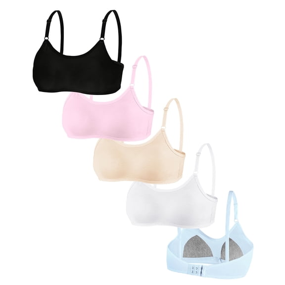 Light Sport Crop Cami Bras Fit for 12-16 Years Teens & Big Girls Wire Free Push Up Sports Teen Sports Bra Adjustable Straps Fixed Pads