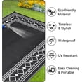 thumbnail image 2 of Riedhoff Outdoor Rug 9'x12', Geometric, Black & White, 2 of 10