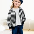 thumbnail image 4 of XinLfly Baby Zip Up Hoodie Unisex Children Long Sleeve Striped with Pocket Hooded Sweatshirt Toddler Boys Girls Classic Hoodie Tops ,Black,18-24M, 4 of 6