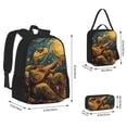 thumbnail image 2 of Disketp Starry Night Guitar Turtle Mochila Estampada de Gran Capacidad con Lonchera y Estuche, Set de 3 Piezas para Estudiantes, 2 of 7