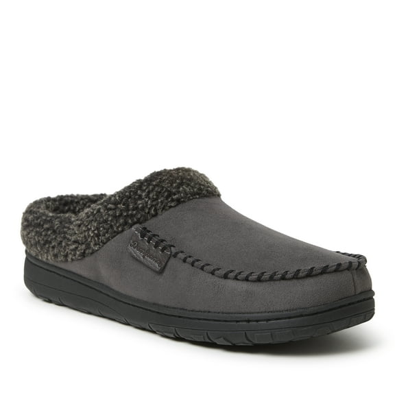 Dearfoams Men's Brendan Microsuede Moccasin Toe Clog Slipper