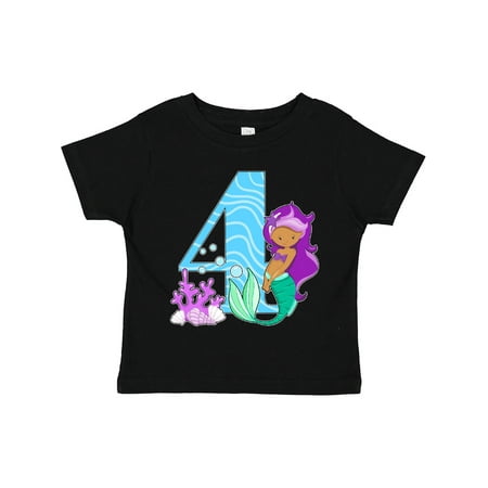 

Inktastic Fourth Birthday Mermaid Gift Toddler Toddler Girl T-Shirt
