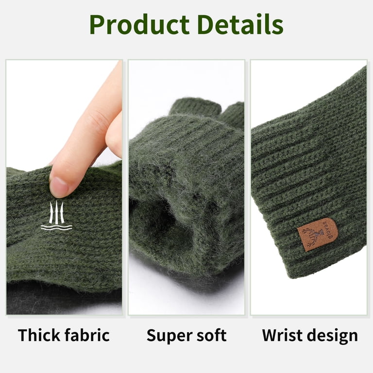 Fingerless Half Finger Winter Gloves photo 4