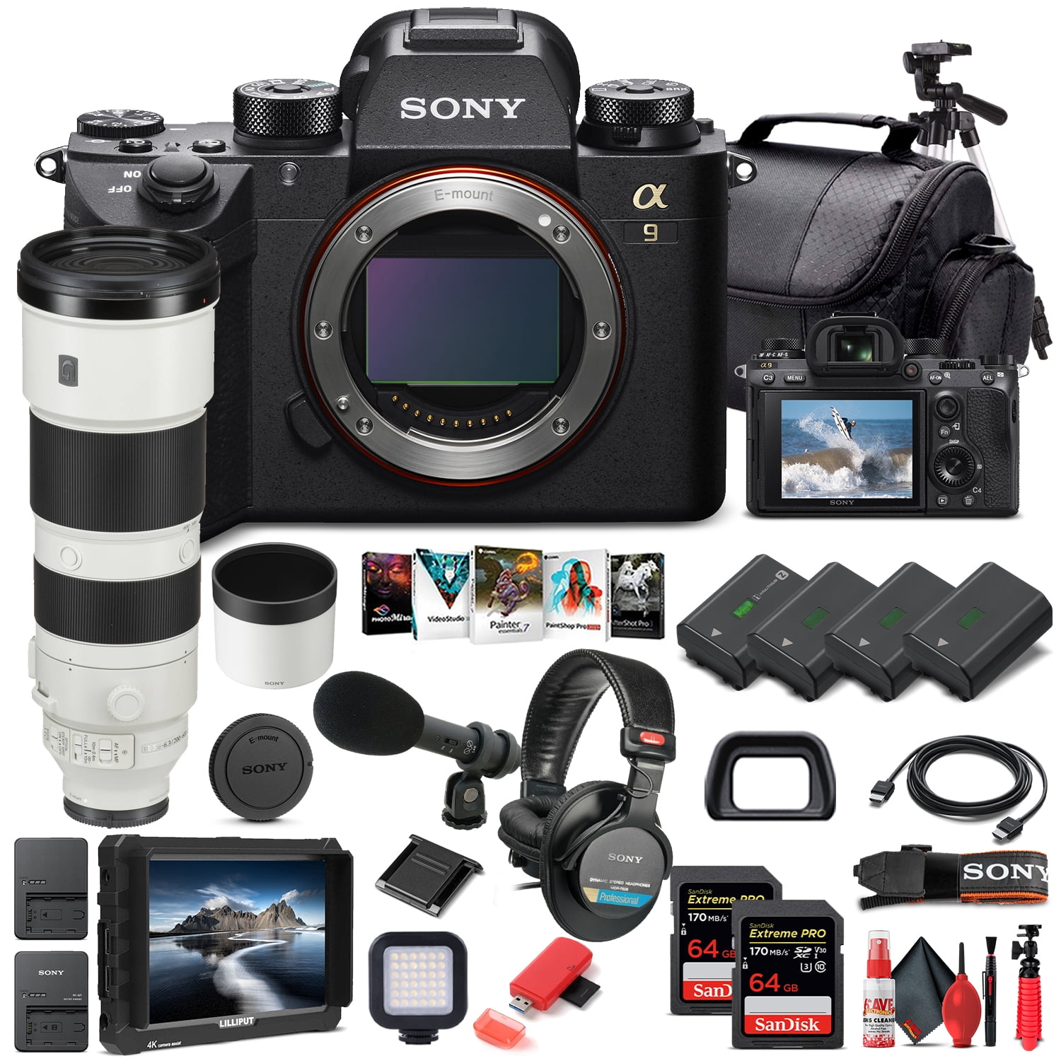 Sony Alpha a9 II Mirrorless Camera W/ Sony FE 200-600mm Lens - Pro Bundle(International Model)