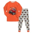 thumbnail image 2 of CAICJ98 Boys Pajamas Cotton Planet Pjs Toddler 2 Piece Sleepwear Kids Boys' Clothing Sets (Red,5-6 Years), 2 of 7