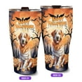 thumbnail image 2 of Mummy Golden Retriever Happy Halloween with Pumpkins Bats Spooky Fun 30oz Stainless Steel Tumbler Insulated Cup with Lid Goldens Dog Lover Gifts Idea - 00019, 2 of 5