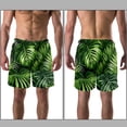 thumbnail image 3 of luoweisi Men's Beach Shorts Quick Dry Swim Trunks with Mesh Lining Tropical Leaves L, 3 of 5