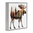 thumbnail image 3 of Stupell Industries Farmhouse Moose Forest Silhouette Gray Framed Giclee Art, 12 x 12, by LSR Design Studio, 3 of 8