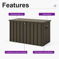 thumbnail image 6 of PURPLE LEAF Outdoor Deck Box 120 Gallon Waterproof Lockable Storage Box Container with Lid Deck Organization for Patio Cushions Side Table Pool Accessories Garden Tools, Brown, 6 of 13