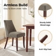 thumbnail image 3 of AFO Upholstered Dining Chairs Set of 2 with Solid Wood Legs & Padded Seat, Wood Mid Century Side Chairs for Kitchen Desk, Dining Room and Restaurant, Brown, 3 of 14