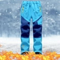 thumbnail image 2 of Kids' Softshell Ski Pants Waterproof Warm Fleece-Lined Snow Pants Outdoor Hiking & Skiing Athletic Pants for Cold Weather, 2 of 9
