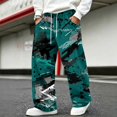 thumbnail image 2 of GrmtClth Mens Camo Corduroy Pants Elastic Waist Drawstring Cargo Joggers Baggy Sweatpants Fall Winter Streetwear Bottoms L, 2 of 7