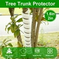 thumbnail image 4 of 4 Pack Tree Trunk Protector Reusable Plastic Tree Guards  Tree Bark Wrap Protectors 15.7 Inch Long Tree Trunk Guard Tubes to Protect Plants from Trimmers Weed Whackers and Animals, 4 of 10