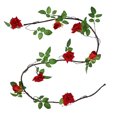 thumbnail image 1 of 1Pc Floral Garland with Rose Wedding Backdrop Wall Decor Wedding Garland (Red), 1 of 1