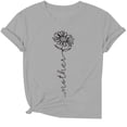thumbnail image 3 of Tittly T Shirts for Women Graphic Tees Women's Spring Round Neck Letter Printed Mother Loose Casual Short Sleeved T Shirt Tshirts Shirts Spring Tops for Women Grey S, 3 of 3
