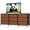 brown, variant on Garderth 9 Drawer Dresser,Wide Fabric Dresser TV Stand For 55-75 Inch TVs,Modern Chest Of Drawers,Entertainment Center With Metal Frame And Wooden Top For Bedroom Closet Living Room Entryway
