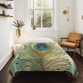 thumbnail image 4 of Teal Peacock Feathers Small Tapestry for Bedroom Wall Hanging Tapestry, Retro Abstract Art Watercolor Ceiling Backdrop Tapestries Poster Blanket Wall Decor for Teens Room Living Room Dorm 23" x 28", 4 of 8