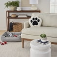 thumbnail image 3 of Nourison Pet Beds & Houses Sherpa Paw Print Black 14" x 14" Throw Pillow, 3 of 3