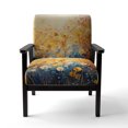 thumbnail image 4 of Designart "Harvested Gold III" Yellow Abstract Landscape Upholstered Accent Chair - Modern Arm Chair For Living Room, 4 of 7
