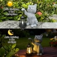 thumbnail image 3 of Estatua de Jardín Gato YODY con Farol Solar Decoración Exterior, 3 of 6