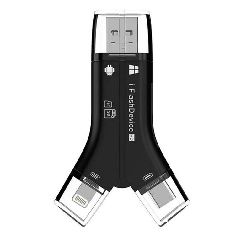 4 In 1 Multi-function SD Card Reader, Easy To Manage Data Amp, for Multiple  Devices BLACK 