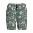 thumbnail image 4 of Fotbe Hedgehogs and Flowers Pajama Shorts for Men, Men's Pajama Bottoms, Sleepwear,Short Pajama Pants-XX-Large, 4 of 9