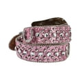 thumbnail image 2 of Nocona Girl's Horseshoe Charm and Silver Studs Pink Belt N4411030, 2 of 2