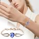 thumbnail image 2 of Corazón de melocotón pulsera de cobre blanco pulsera de platino Mujer Novia Joyería Hombres y Mujeres Pareja pulsera, 2 of 2