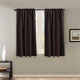 thumbnail image 2 of Cortinas opacas con aislamiento térmico, paneles de tratamiento de ventanas, cortinas opacas para oscurecer la habitación, para sala de estar, lengüeta trasera/bolsillo para barra, cortinas para dormitorio, 52 x 84 pulgadas, salvia clara, 2 paneles, marrón chocolate, 52 pulgadas de ancho x 63 pulgadas de largo, 2 of 5