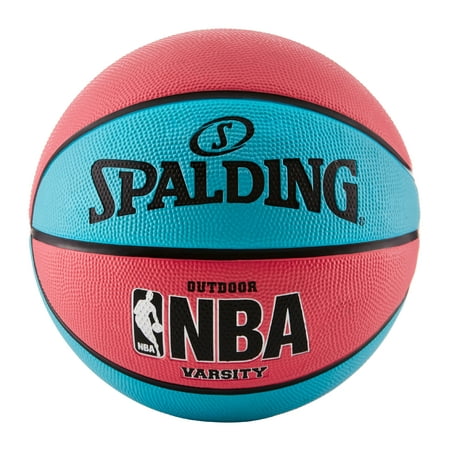 Spalding NBA Varsity 29.5&quot; Basketball - Neon Blue/Salmon
